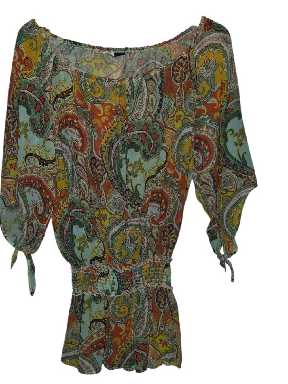 W Swim Paisley Print Swimsuit Cover Up Size XS